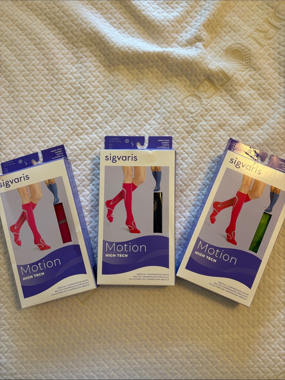 Sigvaris Motion High Tech Compression Knee-High Socks - bundle of 3